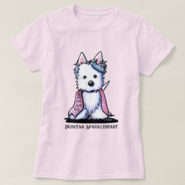 Westie Princess Sparkleheart T-shirt