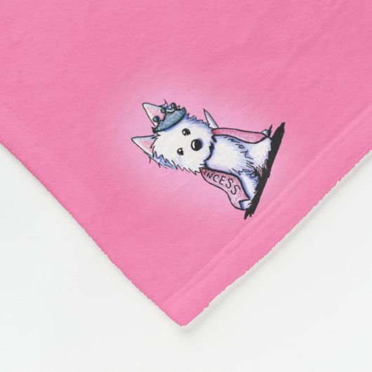 Westie Prinses KiniArt Fleece Deken (Hoek)