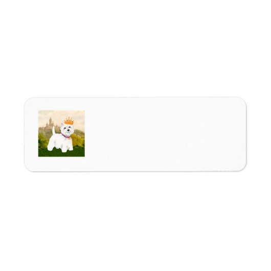 Westie Prinses Retouradres Label (Voorkant)