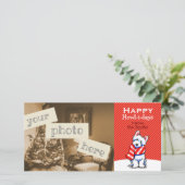 Westie Pset Scarf Kerstmis Modern Red Feestdagenkaart (Staand voorkant)