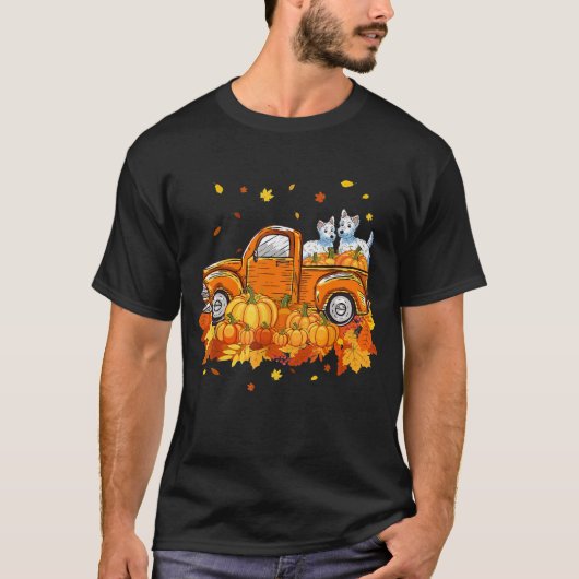 Westie Pumpkin Truck Halloween Thanksgiving Gift T-shirt (Voorkant)