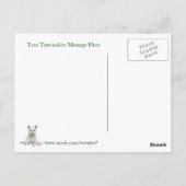 Westie Pup Nummer Een Gezondheid Geluk Wensen Briefkaart (Achterkant)