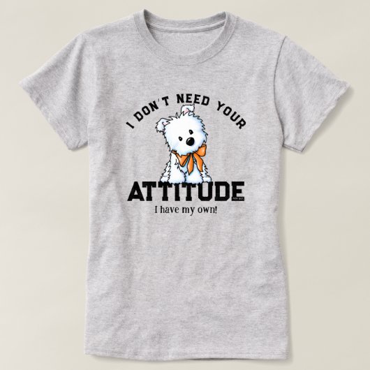 Westie Pup T-Shirt 100% Katoen (Design voorkant)