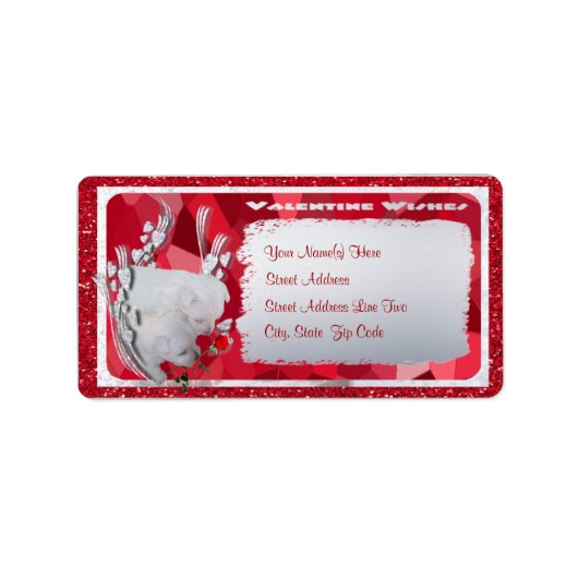 Westie Puppies  de Etiketten van het Adres van de  (Voorkant)