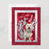 Westie Puppy Be Mine Valentijn versie 3 Feestdagenkaart (Voorkant / Achterkant)