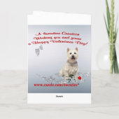 Westie Puppy Be My Valentine Greeting Third Versio Feestdagen Kaart (Achterkant)