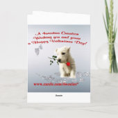 Westie Puppy Be My Valentine Greeting Version 2 Feestdagen Kaart (Achterkant)