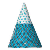 Westie Puppy Dogs Blue Aqua Birthday Party Petten Feesthoedjes (Rechts)