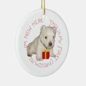 Westie Puppy Eerste Kerstmis Keramisch Ornament (Rechts)