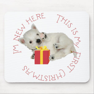 Westie Puppy Eerste Kerstmis Muismat
