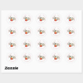 Westie Puppy Eerste Kerstmis Ronde Sticker (Vel)