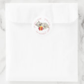 Westie Puppy Eerste Kerstmis Ronde Sticker (Tas)