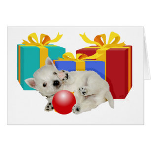Westie Puppy Kerstmis