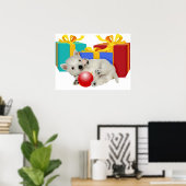 Westie Puppy Kerstspelletje Poster (Thuiskantoor)