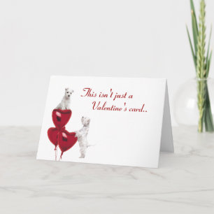 Westie Puppy Love in een envelop - 2e nieuwe versi Feestdagen Kaart