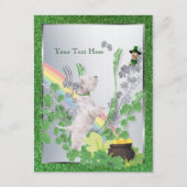 Westie Puppy nummer twee St. Pattys past het aan Briefkaart (Voorkant)