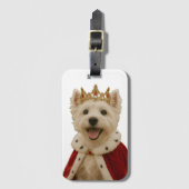 Westie Queen Bagagelabel (Voorkant (verticaal))