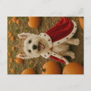 Westie Queen tijdens Halloween Briefkaart