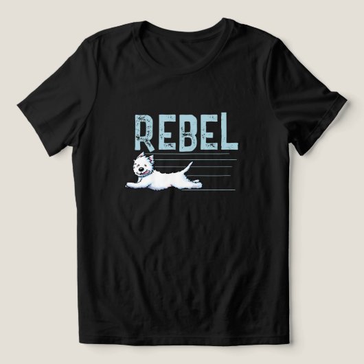 Westie Rebel T-shirt (Design voorkant)