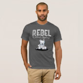 Westie Rebel zonder applaus T-shirt (Voorkant volledig)