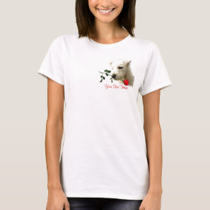 Westie Red Rose Valentijn Design T-shirt
