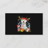 Westie Reindekermis Lampjes Pajama Dog X Visitekaartje (Achterkant)