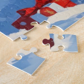 Westie rent in de sneeuw met kerst Pet Legpuzzel (Zijkant)