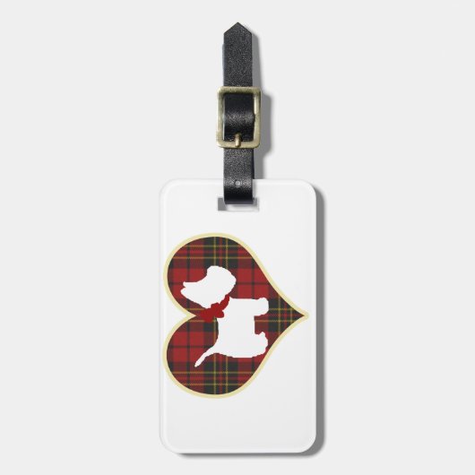 Westie right bagagelabel (Voorkant verticaal)