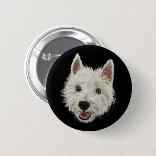 Westie Ronde Button 5,7 Cm (Voorkant /achterkant)
