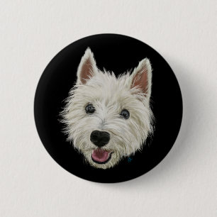 Westie Ronde Button 5,7 Cm