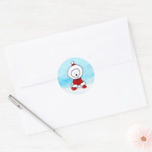 Westie Ronde Kerst stickers