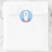 Westie Ronde Sticker (Tas)