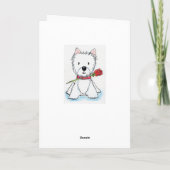 Westie roos verjaardagskaart vriend moeder etc kaart (Achterkant)