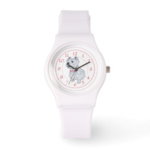 Westie Roze Kraag Horloge