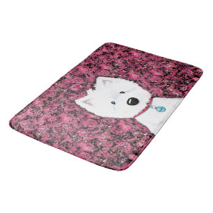 Westie Rozen Bloemenbadhanddoek set Badmat