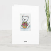 Westie rozen Verjaardag wenskaart personaliseren Kaart (Achterkant)