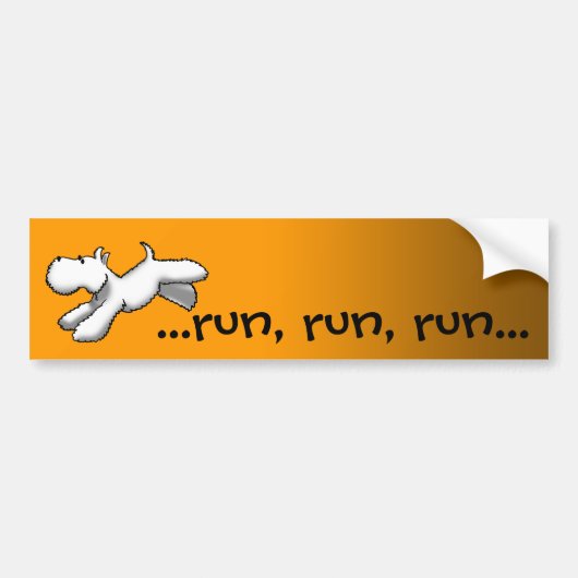 Westie Run Bumpersticker (Voorkant)