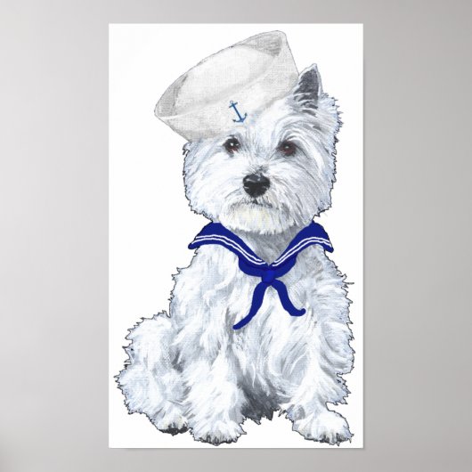 Westie Sailor Poster (Voorkant)