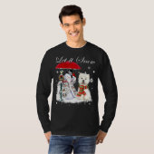 Westie Santa Dog Kerstmis Snowman Xmas Pajama T-shirt (Voorkant volledig)
