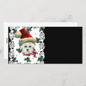 Westie Santa Feestdagenkaart (Voorkant / Achterkant)