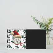 Westie Santa Feestdagenkaart (Staand voorkant)