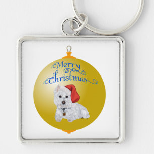 Westie Santa's Helper Ornament Sleutelhanger