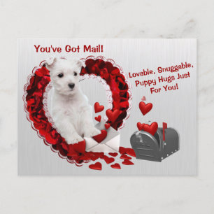 Westie Schattige Je hebt Mail Puppy Knuffels Valen Feestdagenkaart