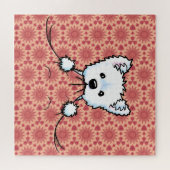 Westie Schattigee agressie KiniArt Legpuzzel (Horizontaal)