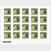 Westie & Scottie Groen Gras Vierkante Sticker (Vel)