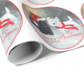 Westie Scottie Kerstmis Cadeaupapier (Rol Hoek)