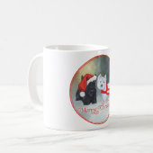 Westie Scottie Kerstmis Koffiemok (Voorkant links)