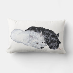 Westie & Scottie op hun gemak Kussen