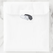 Westie & Scottie op hun gemak Vierkante Sticker (Tas)
