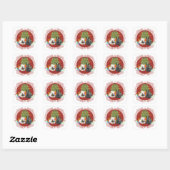 Westie & Scottie Prettig Kerstfeest Vierkante Sticker (Vel)